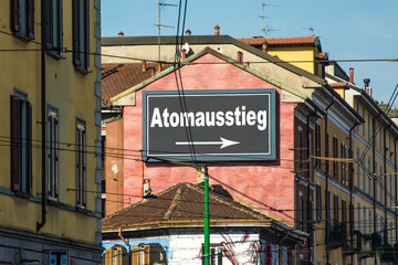 Obraz premium Schild 215 - Atomausstieg