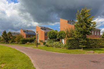 Street with detached houses