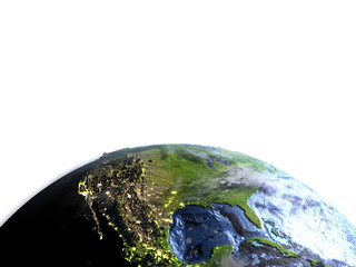 Fototapeta premium North America on Earth - visible ocean floor