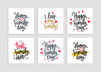 Set of postcards for the Family Day