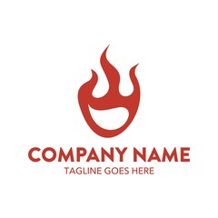 Fire Unique Logo Template