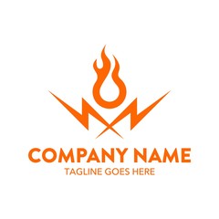 Fire Unique Logo Template