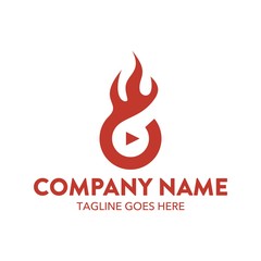 Fire Unique Logo Template