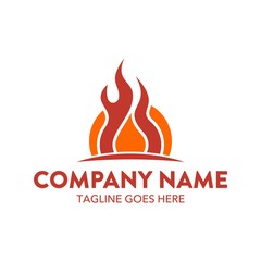 Fire Unique Logo Template