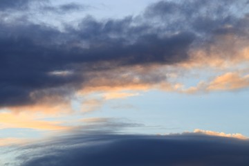 sky in sunset and raincloud art beautiful in nature, space for add text