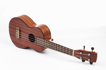 Ukulele hawaiian guitar  on white background