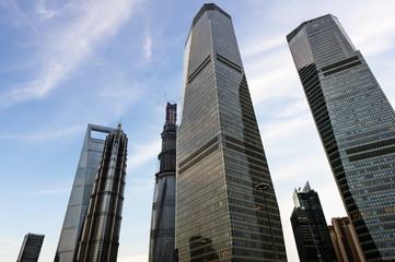 Fototapeta na wymiar the modern building of the lujiazui financial centre in shanghai china