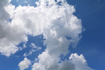 blue sky with big cloud,  art of nature beautiful and copy space for add text