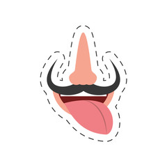 cartoon mask comic april fools vector illustration eps 10