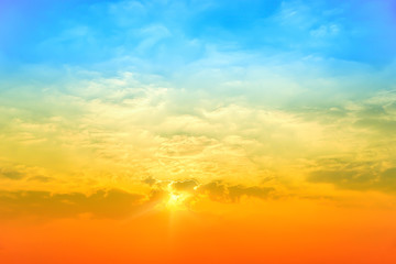 The rising sun, sky cloud sunrise abstract, background