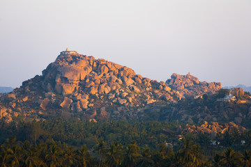 Anjana Matha Temple Mountain Landscape in Hampi, India