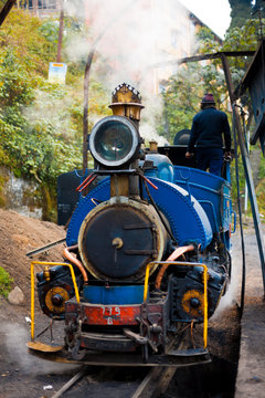 Front Of Toy Train Engine In Darjeeling, India