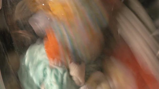 High quality video of washing clothes in 4K