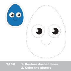 Vector trace educational game for preschool kids.