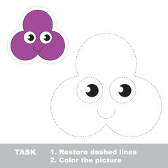 Vector trace educational game for preschool kids.