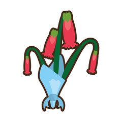 bouquet fuchsia flower ornament image vector illustration eps 0