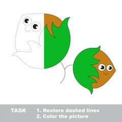 Vector trace educational game for preschool kids.