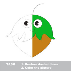 Obraz premium Vector trace educational game for preschool kids.