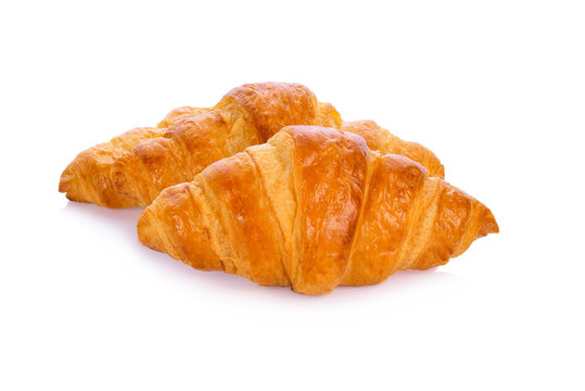 Mini croissant isolated on white background