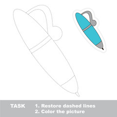 Page to be traced, kid tracing educational game.