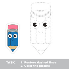 Vector trace educational game for preschool kids.