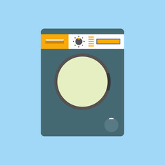 Vector illustration of washing machine.