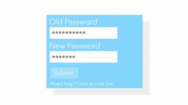 Submitting a new password on a website login form