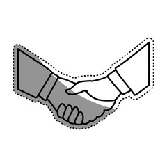 Fototapeta na wymiar Handshake deal symbol icon vector illustration graphic design