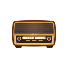 Antique radio stereo icon vector illustration graphic design