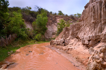 angle of stream in MUY NE at sound Vietnam