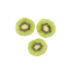 Fototapeta premium Cross section of ripe kiwi isolated on white background