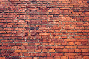 old wall of red brick. grunge texture.