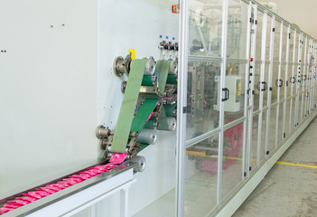 factory and equipment for the production of female sanitary napkins