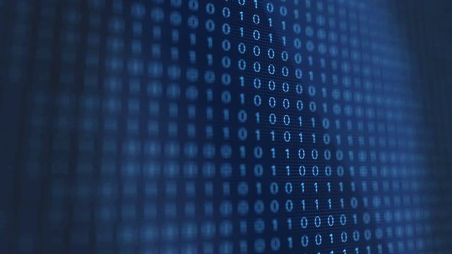 Blue modern futuristic Computer Binary Code Software