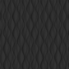 Black texture abstract pattern seamless. Wave wavy modern geometric background