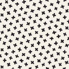 Vector Seamless Pattern. Abstract Background With Scattered Geometric Shapes.