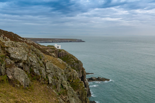 Ellis Tower, near South Stack Lighthouse, Holyhead, Isle of Anglesey, Wales, UK
