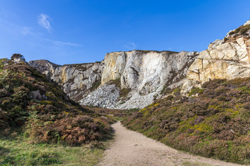 Landscape between Holyhead Breakwater Country Park and North Stack, Isle of Anglesey, Wales, UK