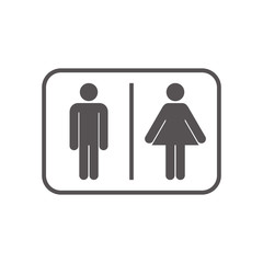 Fototapeta na wymiar Man and lady toilet sign