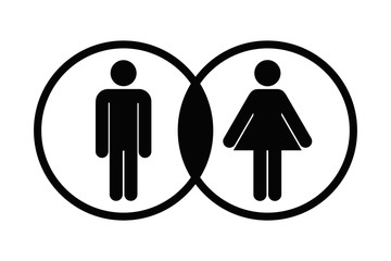 Man and lady toilet sign