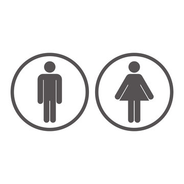 Man and lady toilet sign