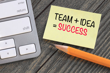 team plus idea, concept of success