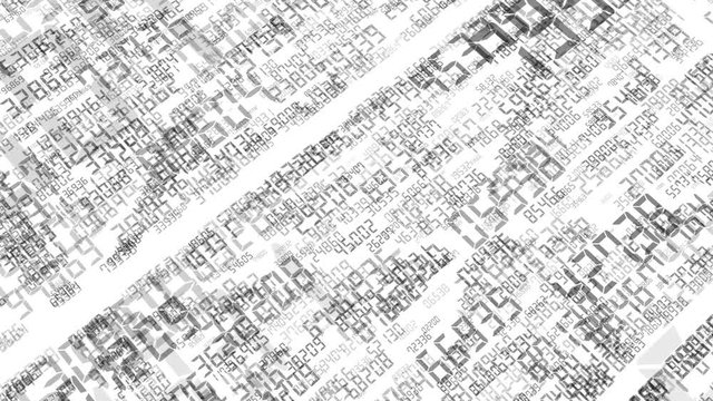 無数のデジタル数字_白黒2