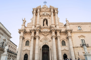 Fototapeta na wymiar Duomo of Siracusa in Southern Sicily, Italy
