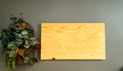 wooden plate on wall