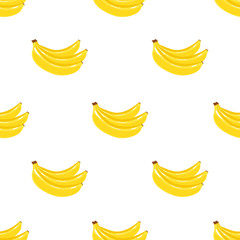 Seamless pattern with yellow bananas