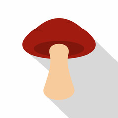 Tubular mushroom icon, flat style
