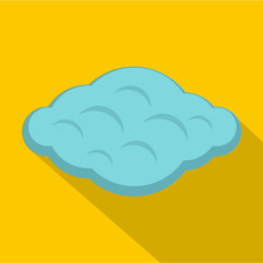 Curly cloud icon, flat style