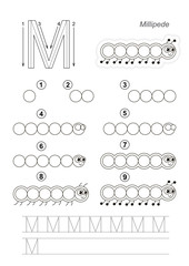 Drawing tutorial for letter.