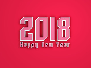 New Year 2018 - 3D Rendered Image

